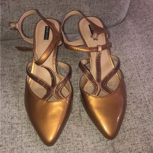 Alex Marie gold heels